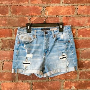 Aeropostale Light Distressed Jean Shorts